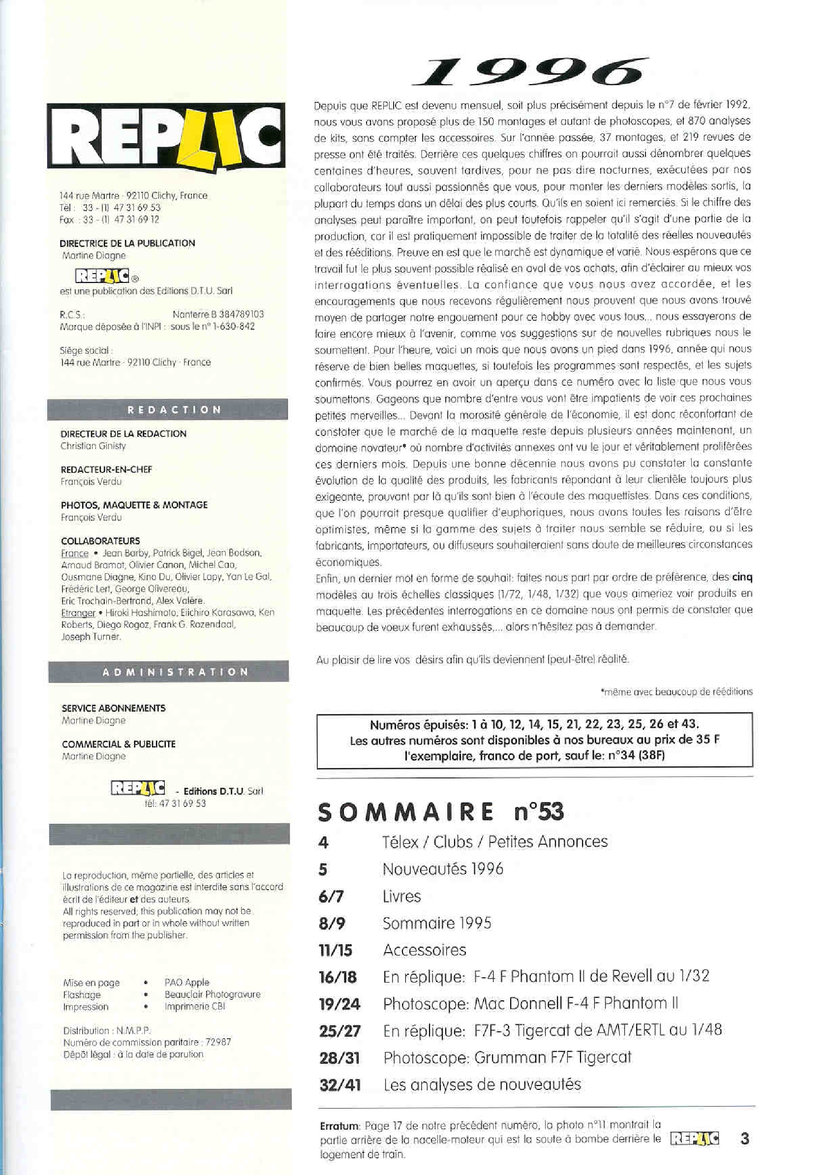 Replic 053 - F-4F Phantom II, Grumman F-7F-3 Tigercat